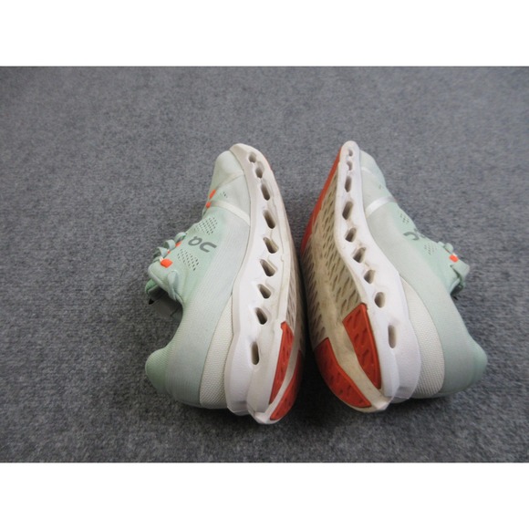 On Cloudsurfer Shoes Mens Size 11.5 Green Orange Running Road Trainers Athletic - Picture 5 of 16